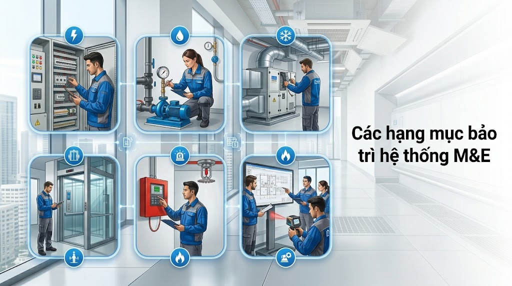 Bảo trì hệ thống M&E tòa nhà chuyên nghiệp, ổn định và hiệu quả