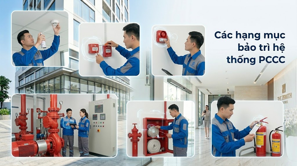 Bảo trì hệ thống PCCC tòa nhà gồm những việc gì?