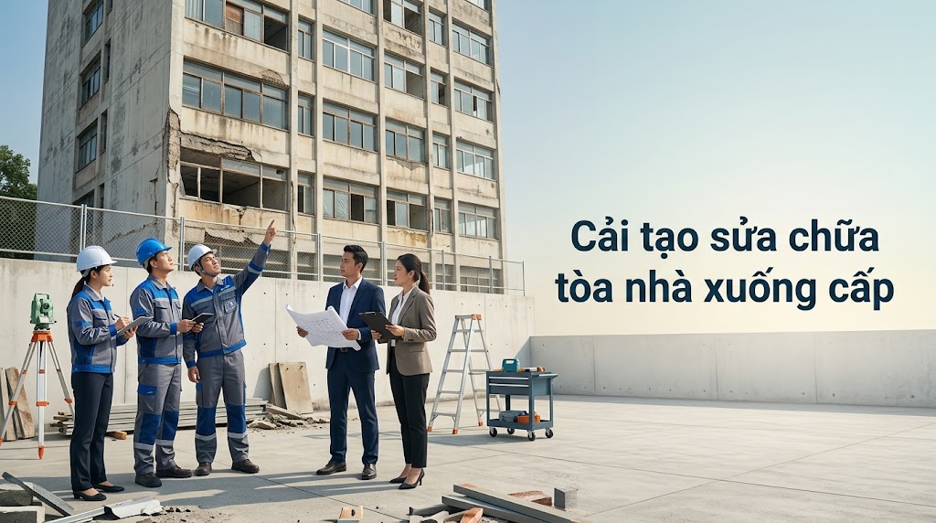 Cách cải tạo sửa chữa tòa nhà xuống cấp tránh tốn kém mà vẫn giữ giá trị công trình