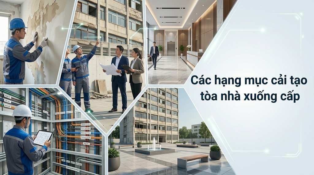 Cách cải tạo sửa chữa tòa nhà xuống cấp tránh tốn kém mà vẫn giữ giá trị công trình