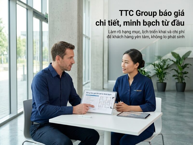 Chi phí vệ sinh công nghiệp khoảng bao nhiêu? TTC Group báo giá minh bạch, rõ ràng từ đầu chi phí vệ sinh công nghiệp