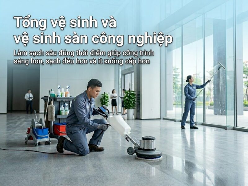 Quy trình vệ sinh công nghiệp gồm những bước nào để công trình luôn sạch và vận hành ổn định? quy trình vệ sinh công nghiệp