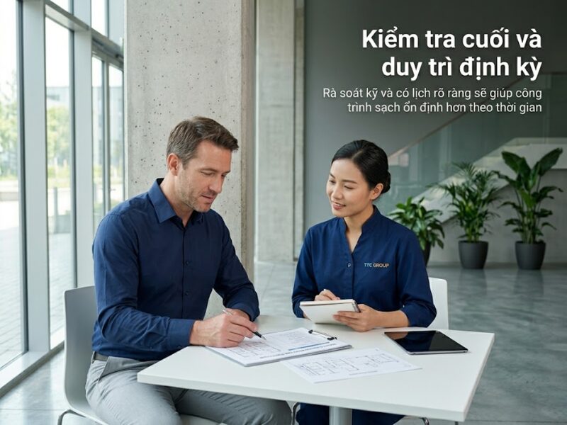 Quy trình vệ sinh công nghiệp gồm những bước nào để công trình luôn sạch và vận hành ổn định? quy trình vệ sinh công nghiệp