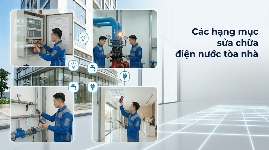 Sửa chữa điện nước tòa nhà uy tín, nhanh chóng cùng TTC Group