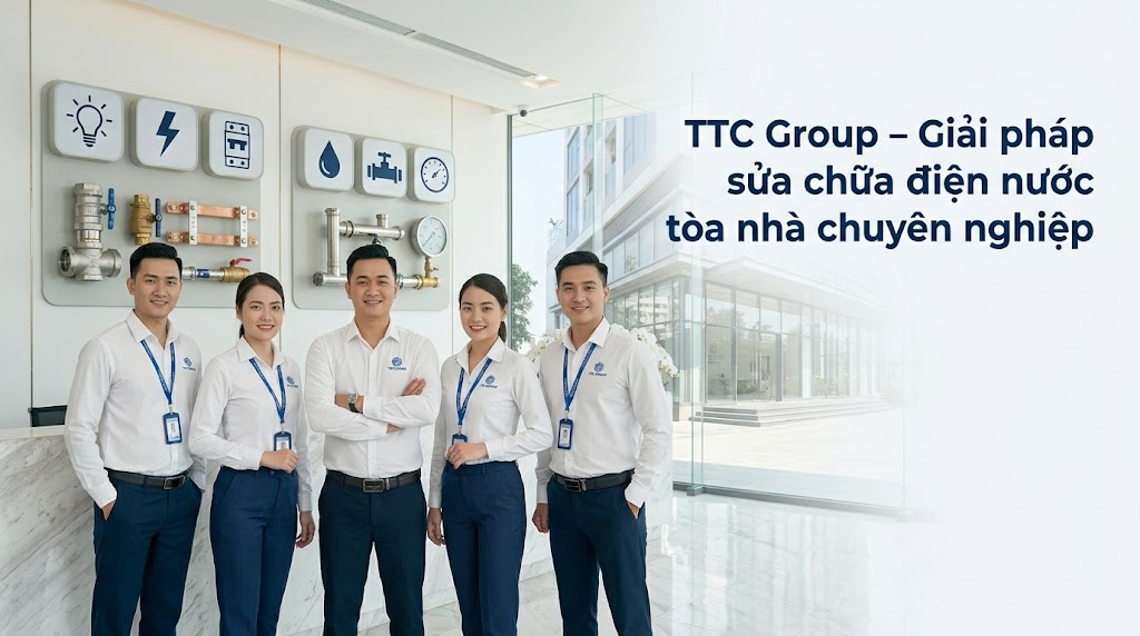 Sửa chữa điện nước tòa nhà uy tín, nhanh chóng cùng TTC Group