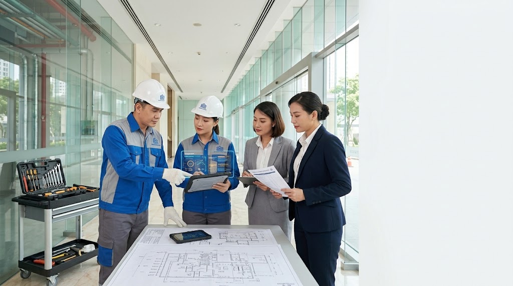 Sửa chữa hệ thống kỹ thuật tòa nhà nhanh, đúng lỗI, đúng quy trình