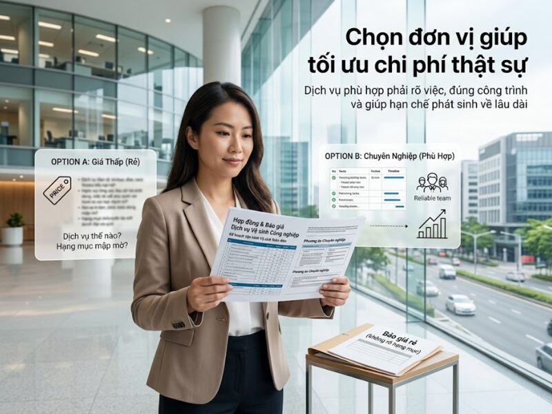 Tiêu chí chọn công ty vệ sinh công nghiệp chuyên nghiệp, có trách nhiệm tiêu chí chọn công ty vệ sinh công nghiệp